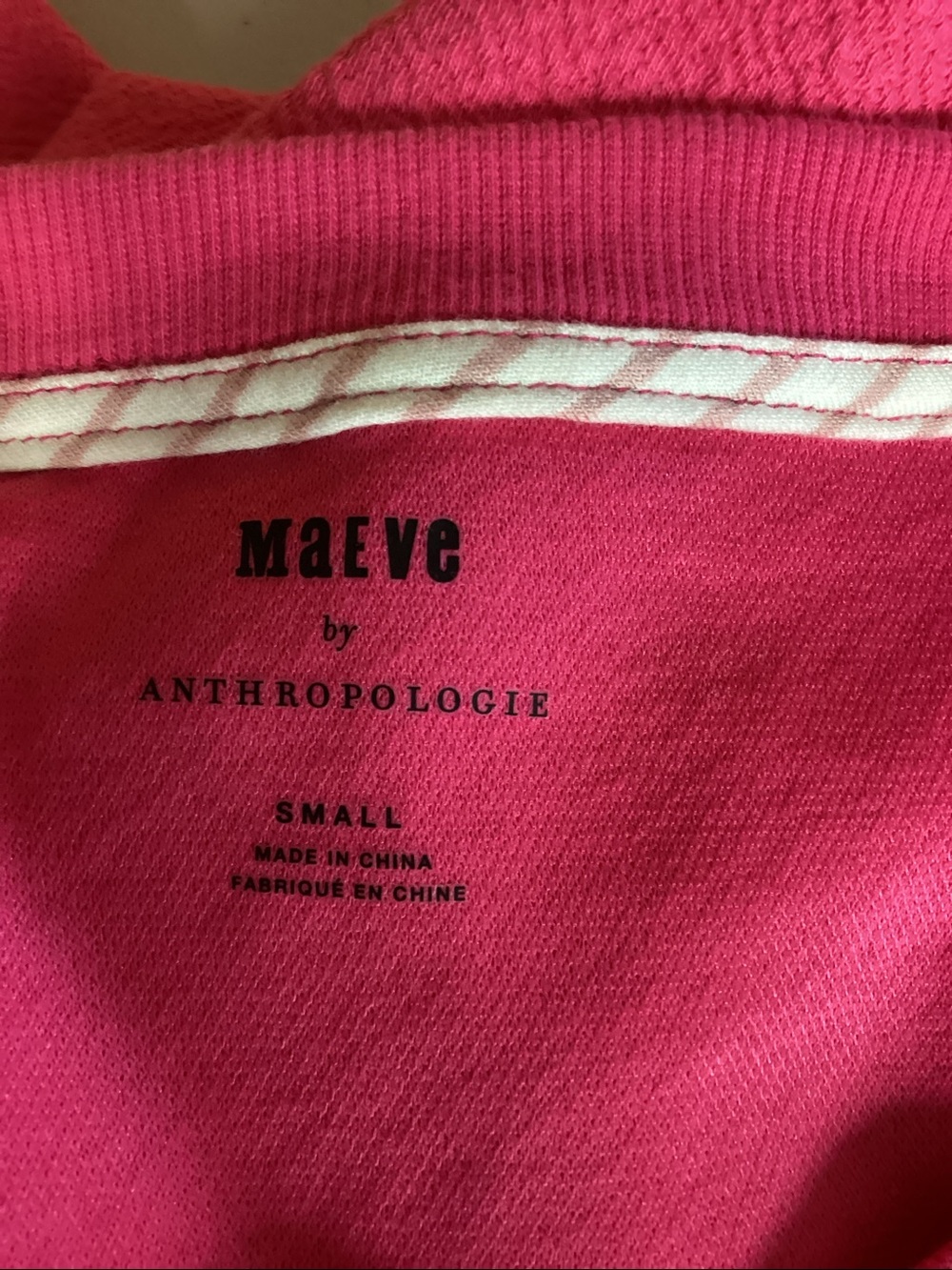 MAEVE by Anthropologie Smocked Boat Neck Jumper Top Hot Pink Size Small - Picture 8 of 10
